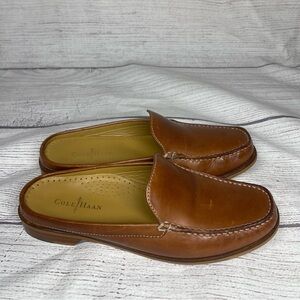 Cole Haan Women’s 5.5 Brown Leather Mules Loafers